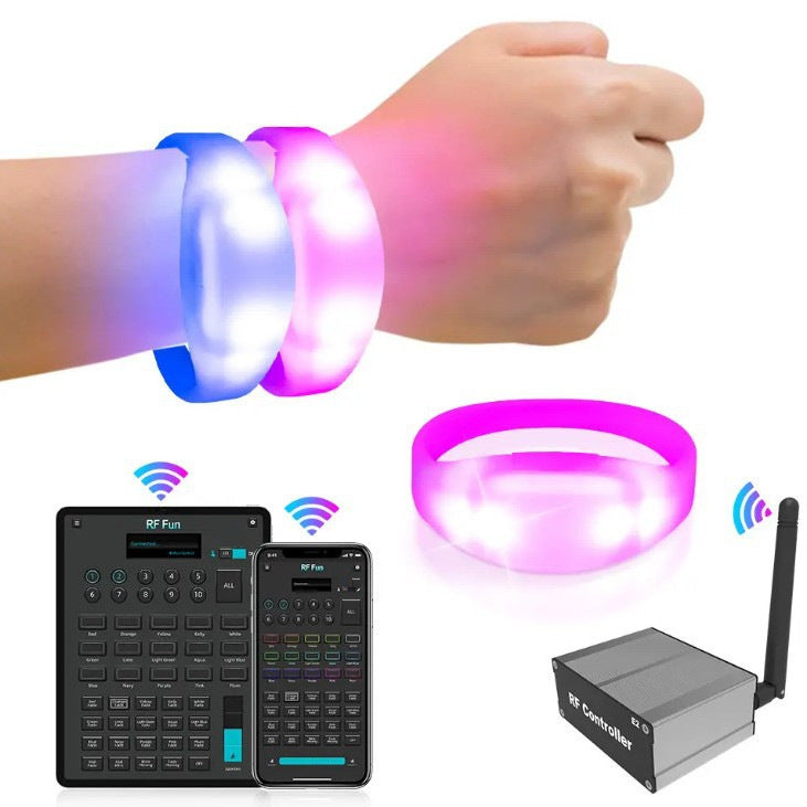 LED Light-Up Event Wristbands – Remote, App & Sound Control