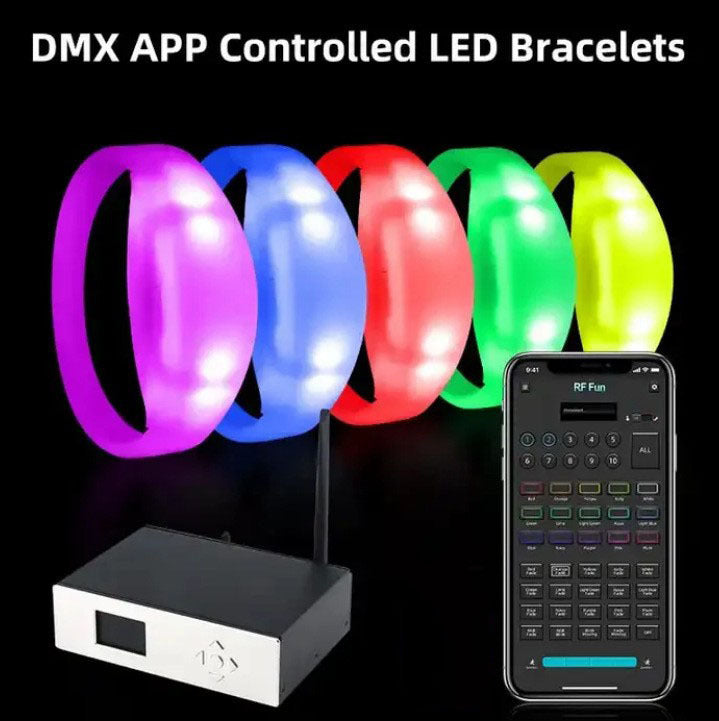 LED Light-Up Event Wristbands – Remote, App & Sound Control